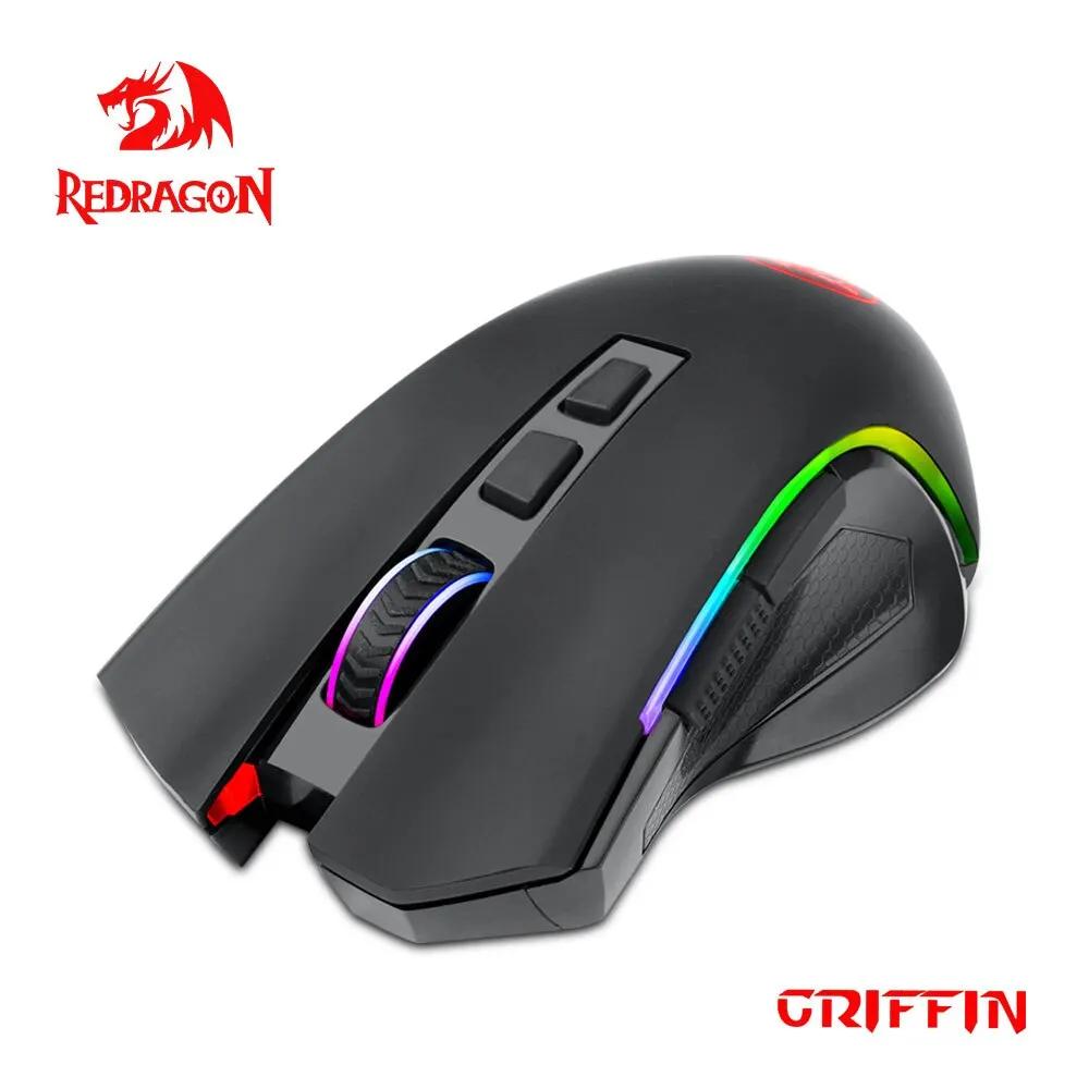 REDRAGON Griffin M602 KS RGB USB 2.4G  ̹ 콺, 8000 DPI, 8 ư α׷ , ̸ 콺 Ʈ PC
